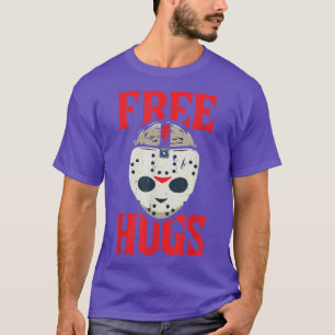 Free Hugs Lazy Halloween Costume Scary Creepy Horr T-Shirt