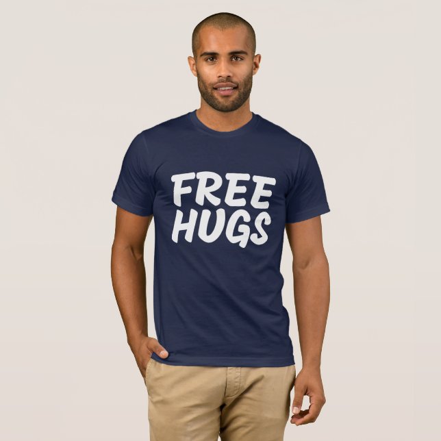 Free Hugs Men's Basic Bella Canvas T-Shirt (Front Full)