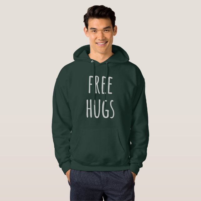 Free Hugs Men's Basic Hooded Sweatshirt (Front Full)