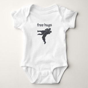 Free Hugs mma, bjj, grappling, wrestling baby Baby Bodysuit
