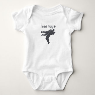 Free Hugs mma, bjj, grappling, wrestling baby Bodysuit