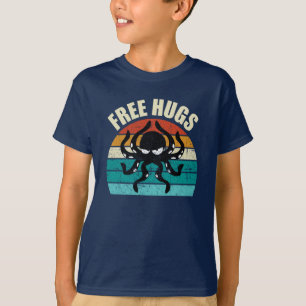 Free Hugs Octopus 8-Armed Cephalopod Comedy T-Shirt