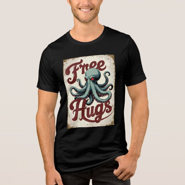Free Hugs Octopus Tee – Eight Arms of Adorable (Front)