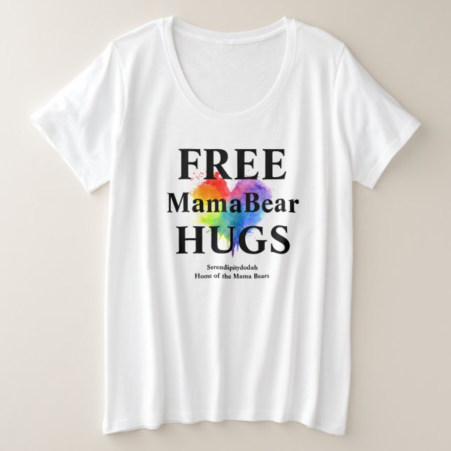 Free Hugs Plus Size T-shirt (Design Front)