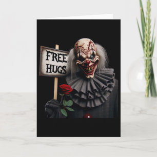 Free Hugs Scary Clown Valentine Halloween Horror 1 Card