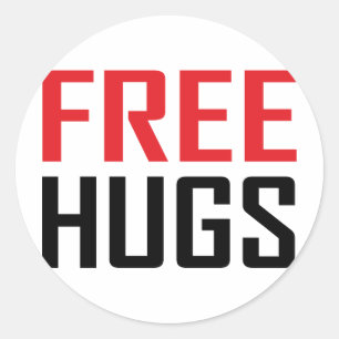 free hugs shirts classic round sticker