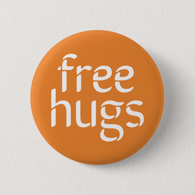 Free Hugs Standard, 2¼ Inch Round Button (Front)