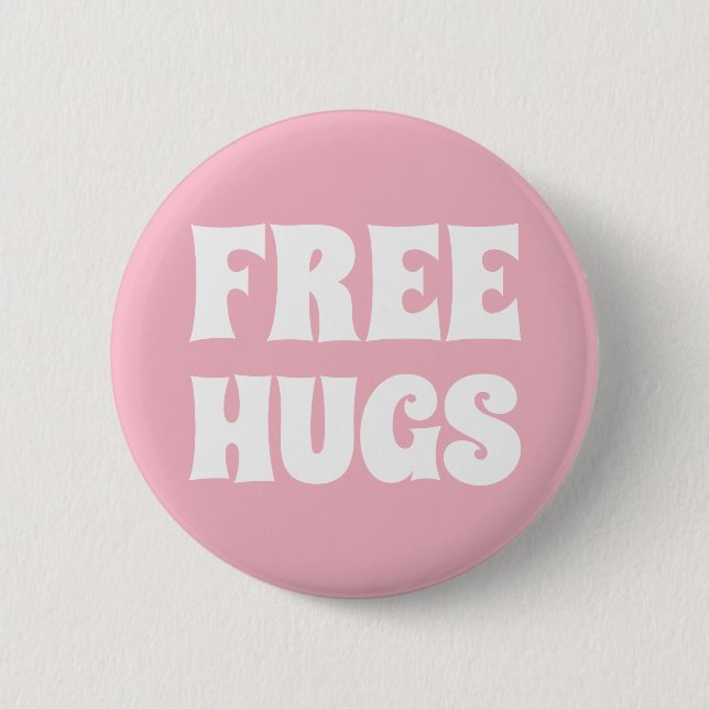 Free Hugs Standard, 2¼ Inch Round Button (Front)