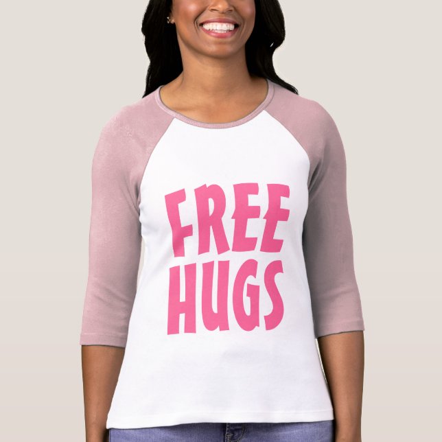 Free Hugs T Shirt for women | Big letters (Front)