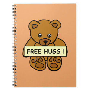 Free Hugs Teddy notebooks