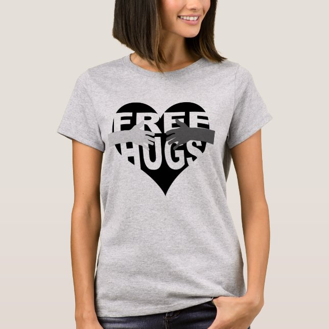 Free Hugs with Heart T-Shirt (Front)