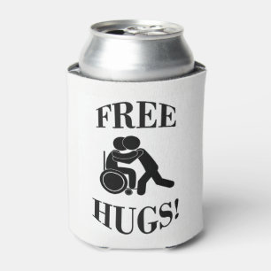 Free Hugs with Wheelchair Can Cooler