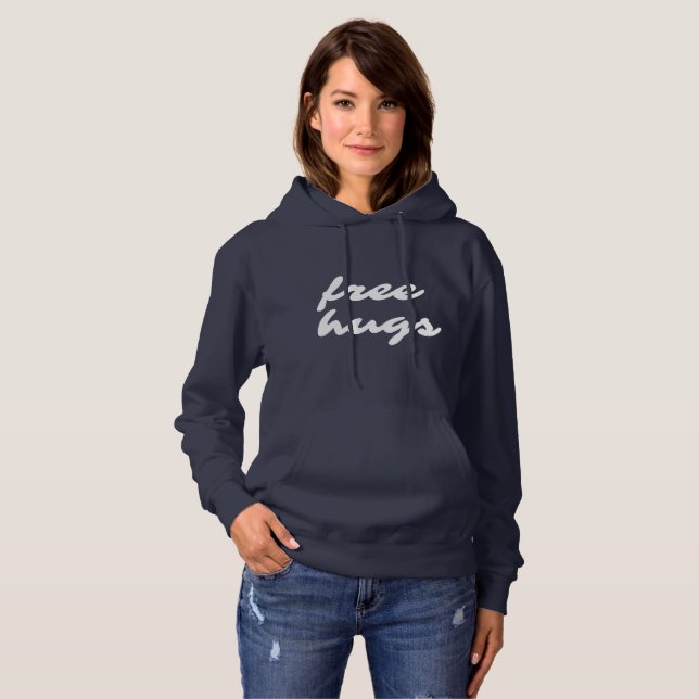 Free Hugs Women's Basic Hooded Sweatshirt (Front Full)