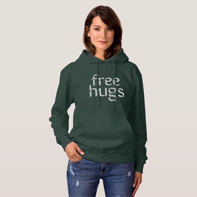 Free Hugs Women's Basic Hooded Sweatshirt (Front Full)