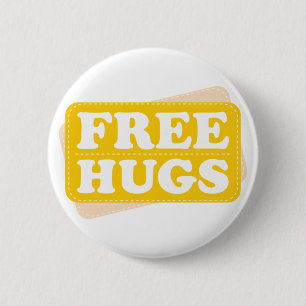 Free Hugs - Yellow 6 Cm Round Badge