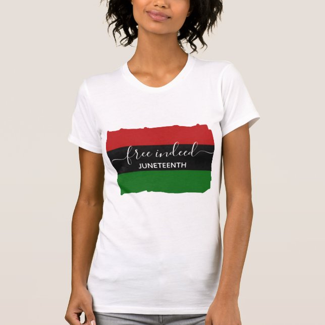 FREE INDEED Pan African JUNETEENTH T-Shirt (Front)