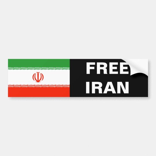 FREE IRAN BUMPER STICKER (Front)