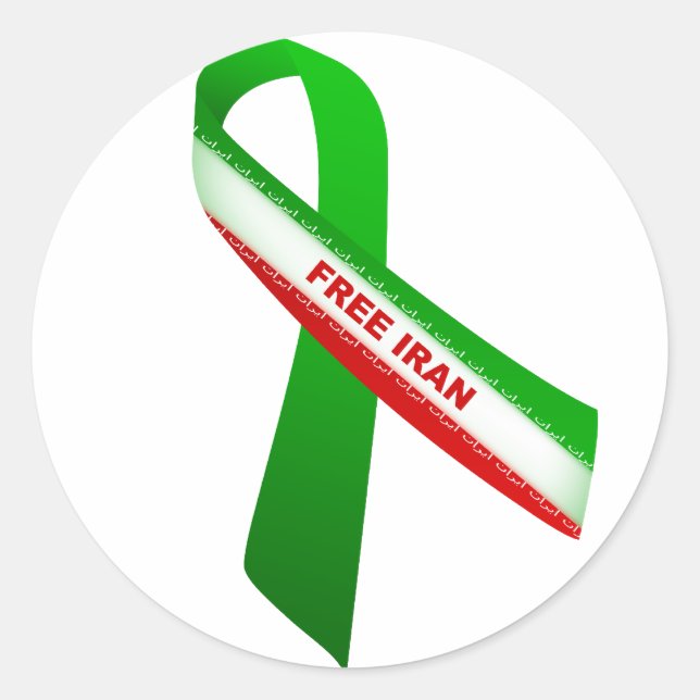 Free Iran Classic Round Sticker (Front)