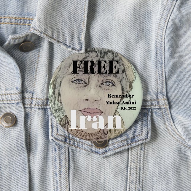 FREE IRAN REMEMBER Mahsa Amini  Button (In Situ)