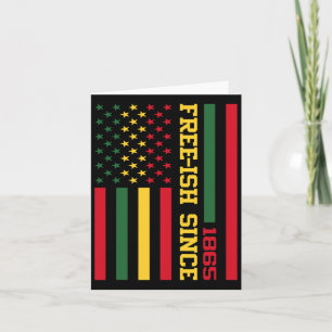 Free-ish Since 1865 Juneteenth Black History Flag  Card