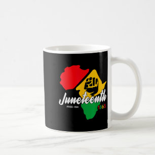 Free-ish since 1865 juneteenth day black pride coffee mug