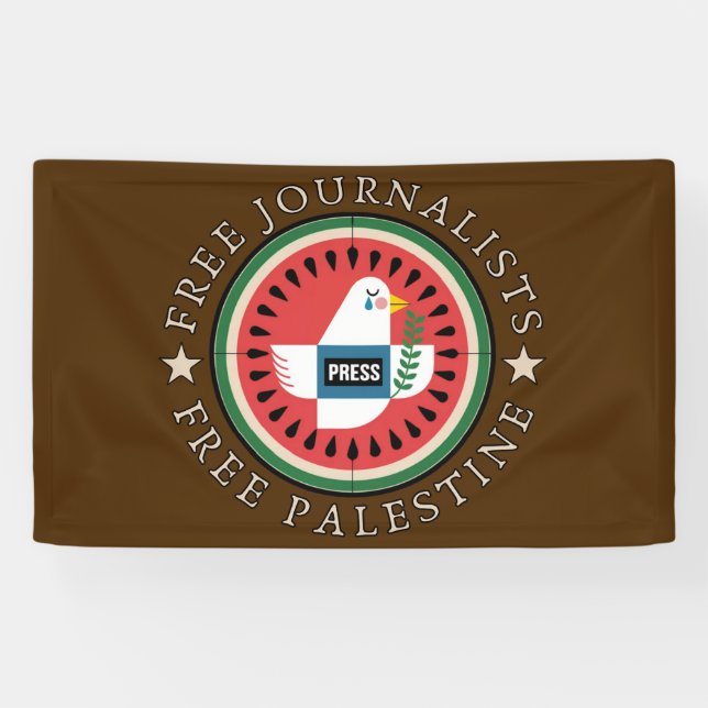 Free Jounalists Free Palestine Banner (Horizontal)