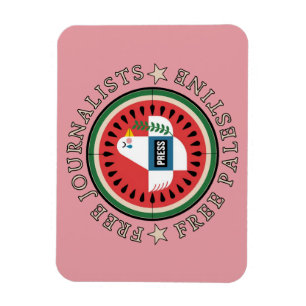 Free Jounalists Free Palestine Magnet