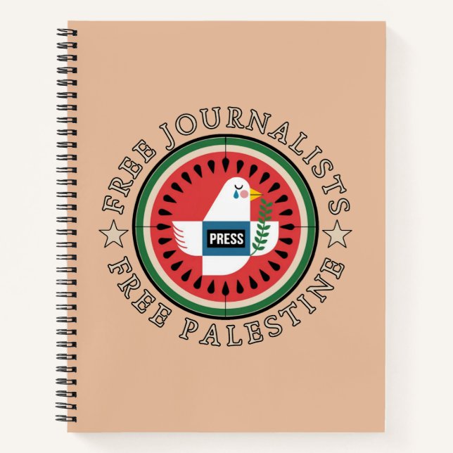 Free Jounalists Free Palestine Notebook (Front)