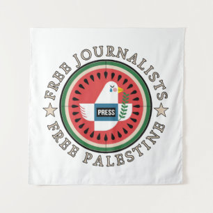 Free Jounalists Free Palestine Tapestry