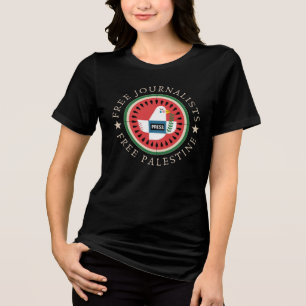 Free Jounalists Free Palestine Tri-Blend Shirt
