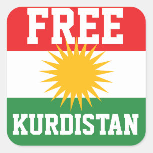FREE KURDISTAN FLAG STICKERS