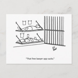 Free Lawyer App Sucks Postcard