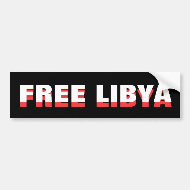 FREE LIBYA BUMPER STICKER (Front)