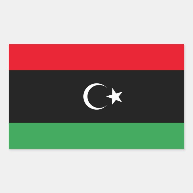 Free Libya Flag Rectangular Sticker (Front)