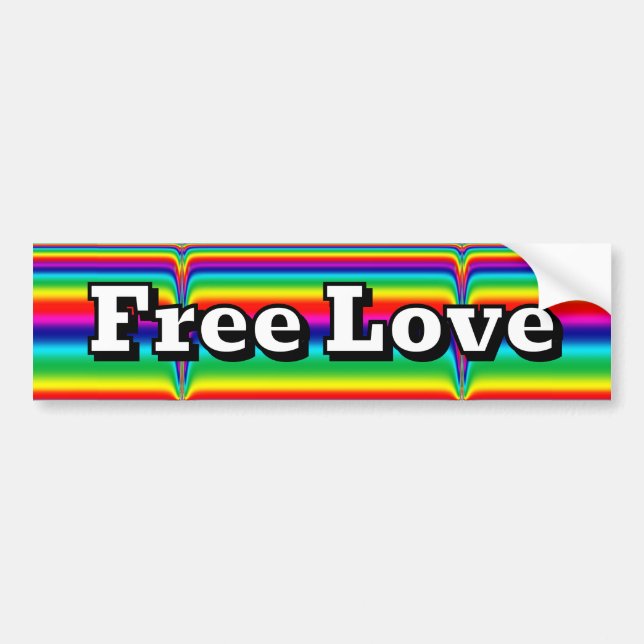 Free Love Bumper Sticker (Front)