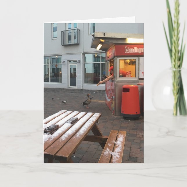 free lunch greeting card (funny inside) (Front)