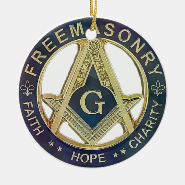 FREE MASONRY CERAMIC TREE DECORATION (Front)