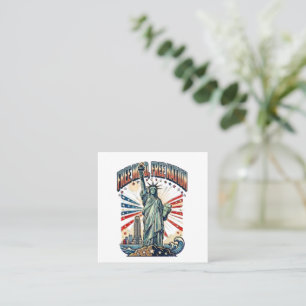 Free Mind Free Nation Design Square Business Card