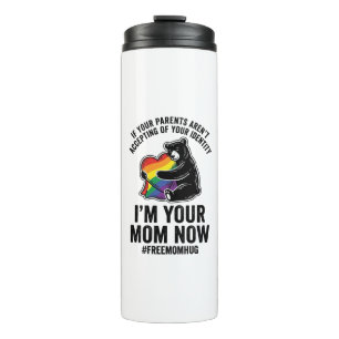 Free Mom Hug Bear Pride Vintage T-Shirt Design_1 Thermal Tumbler