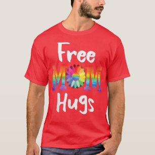 Free Mom Hugs  LGBT Pride Parades Daisy Flower  T-Shirt