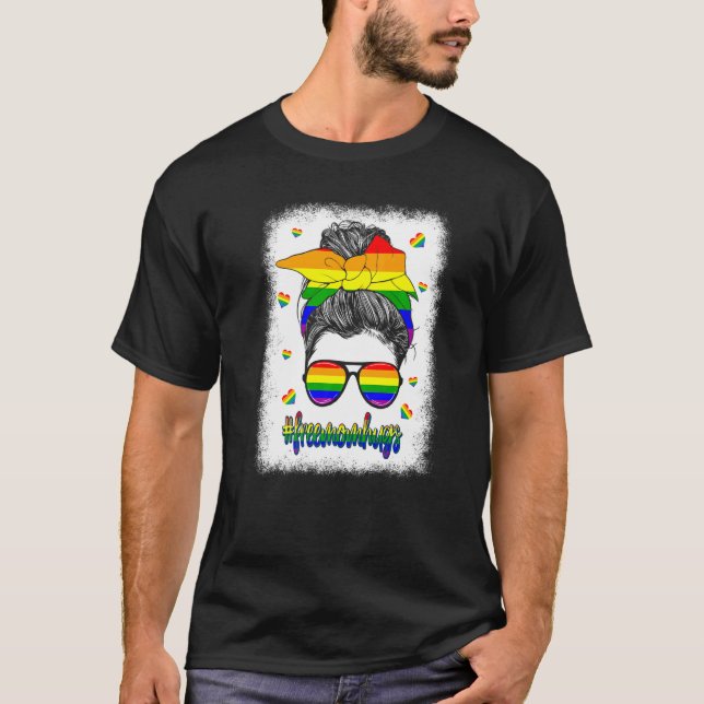 Free Mom Hugs Lgbt Pride T-Shirt (Front)