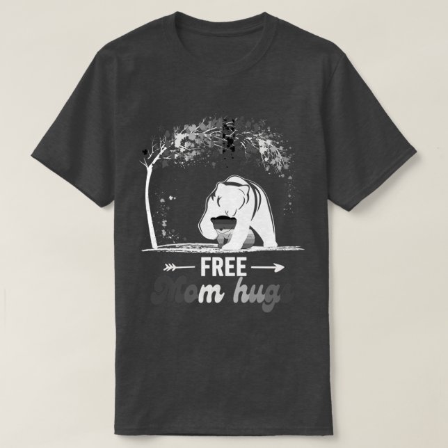 Free Mom Hugs Proud Mama Bear Heterosexual Pride L T-Shirt (Design Front)