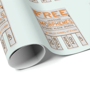 Free Morphemes funny structured literacy Wrapping Paper