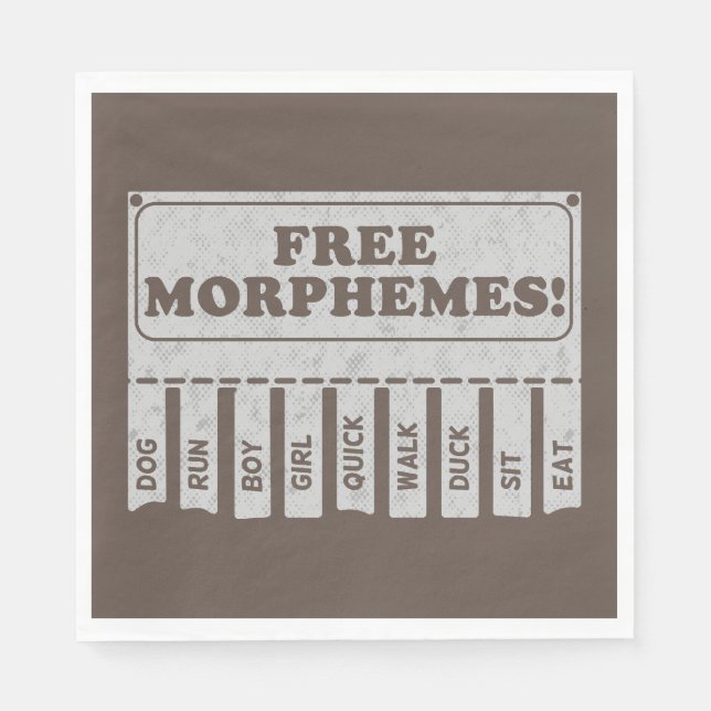 Free Morphemes Napkin (Front)