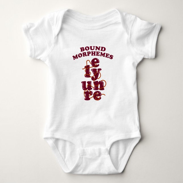 Free Morphemes Phonics Learning English Baby Bodysuit (Front)