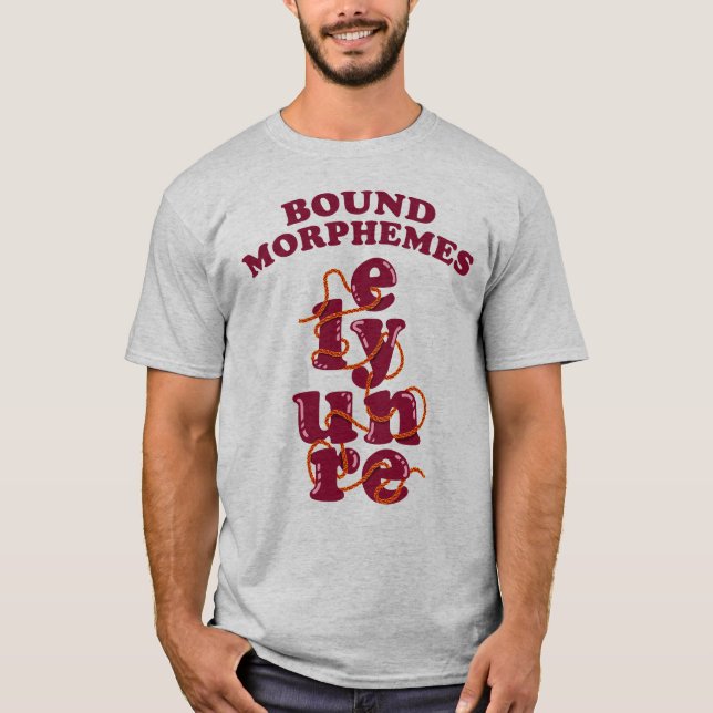 Free Morphemes Phonics Learning English T-Shirt (Front)