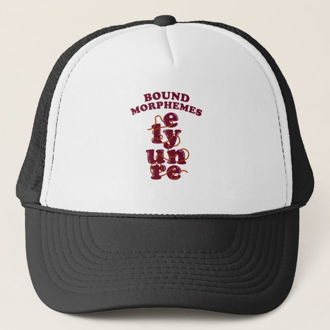 Free Morphemes Phonics Learning English Trucker Hat (Front)