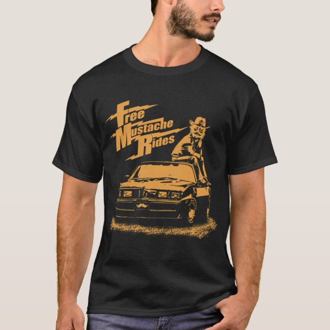 Free Moustache Rides T-Shirt (Front)