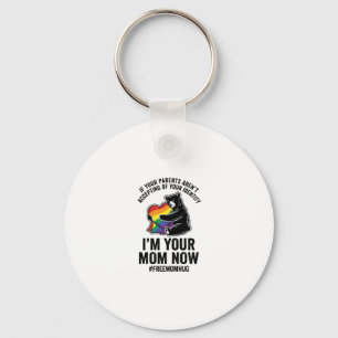 Free Mum Hug Bear Pride Vintage T-Shirt Design_1 Key Ring