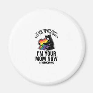 Free Mum Hug Bear Pride Vintage T-Shirt Design_1 Magnet